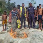 হাইমচরে নীলকমল নৌ-পুলিশের মেঘনায় অভিযানে ২০ হাজার মিটার জাল