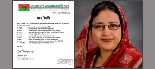 বিএনপির কেন্দ্রীয় প্রশিক্ষণ বিষয়ক কমিটিতে