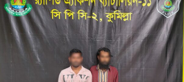 কুমিল্লার বুড়িচংয়ে গাঁজাসহ ২ মাদক কারবারি আটক