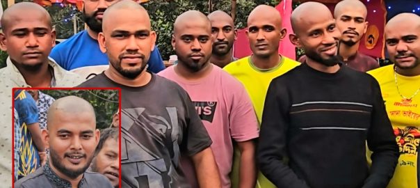 মুরাদনগরে অসুস্থ বন্ধুর মন ভালো রাখতে, বন্ধুত্বের টানে একসঙ্গে ন্যাড়া হলেন ১০ যুবক