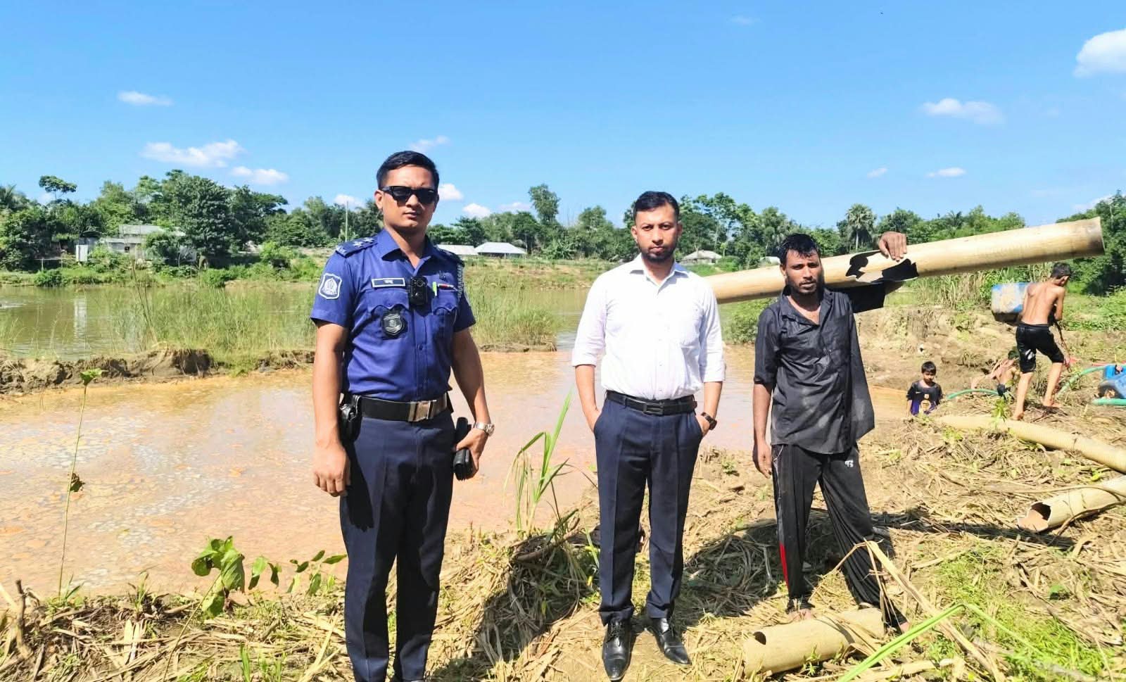 মুরাদনগরে কৃষি জমি রক্ষায় প্রশাসনের অভিযানে ১১টি ড্রেজার অপসারণ